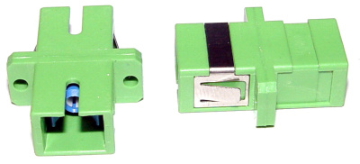 SCA SM_, Адаптер оптический FF SC/APC SM зелёный втулка-керамика 